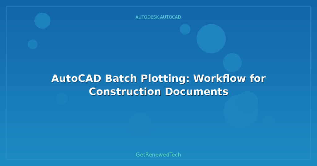 AutoCAD Batch Plotting: Workflow for Construction Documents ...