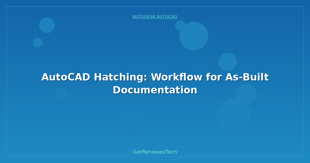 AutoCAD Hatching: Workflow for As-Built Documentation - GetRenewedTech US