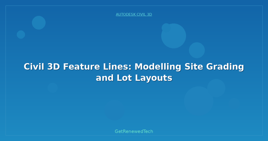 Civil 3D Feature Lines: Modelling Site Grading and Lot Layouts ...