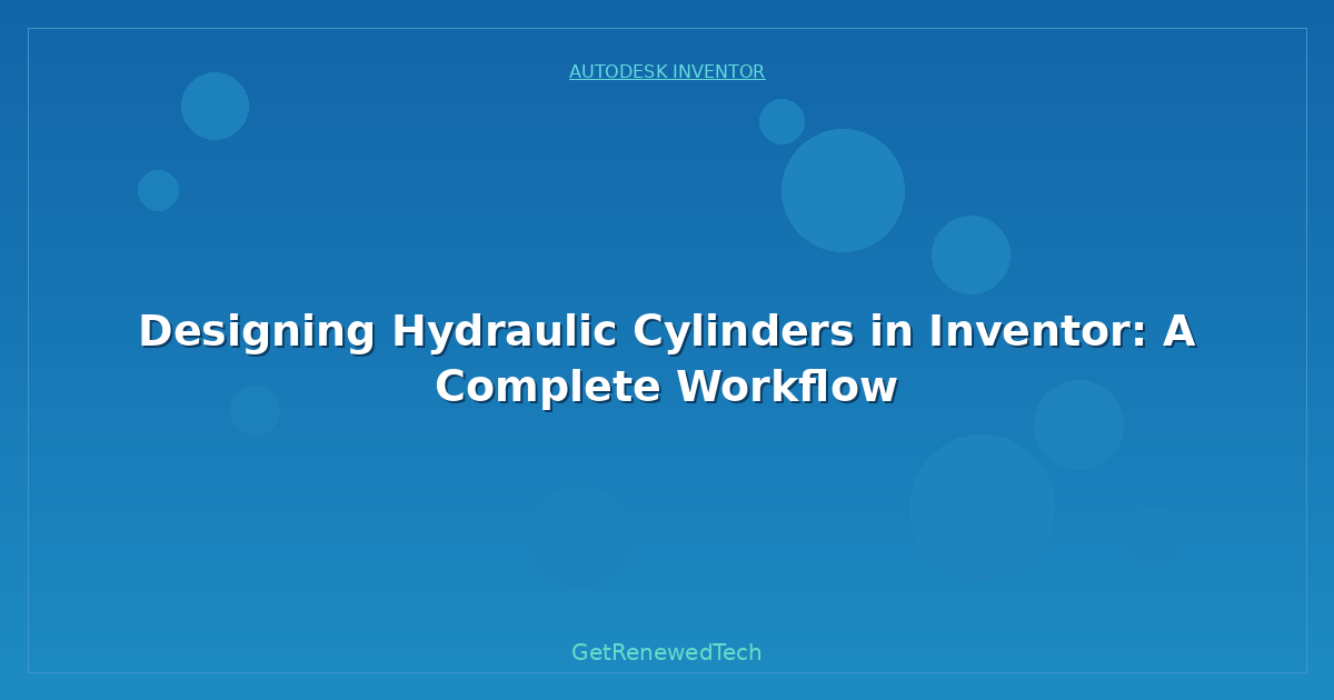 Blog Designing Hydraulic Cylinders In Inventor A Complete Workflo
