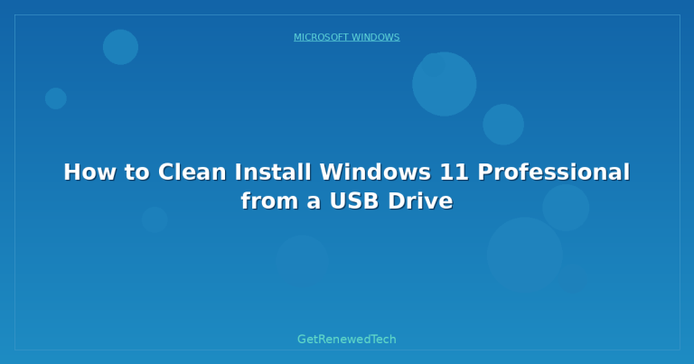 How to Clean Install Windows 11 Professional from a USB Drive ...