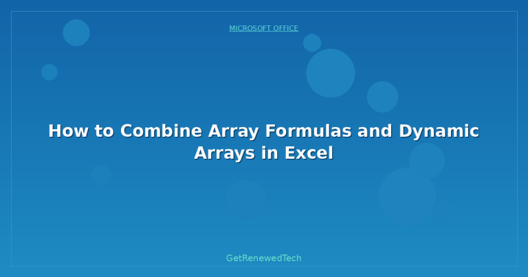 Combline Array How to Combine Array Formulas and Dynamic Arrays in Excel ...