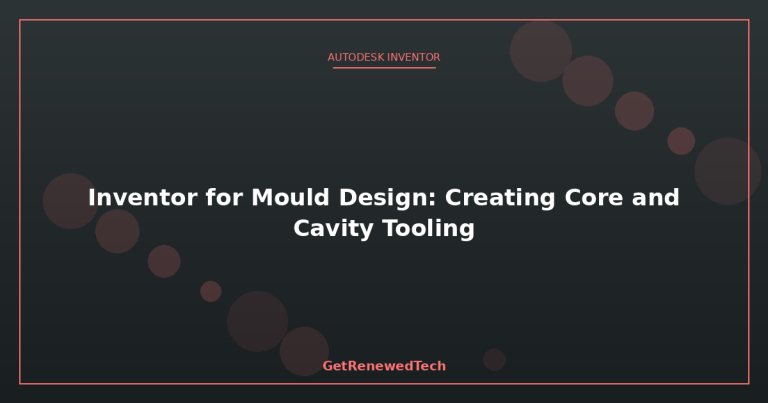 Inventor for Mold Design: Creating Core and Cavity Tooling