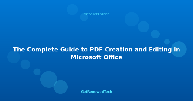 Complete Pdf PDF Creation & Editing in Microsoft Office