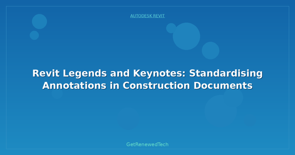 Keynotes Construction Documents Revit Legends and Keynotes: Standardising Annotations in Construction ...